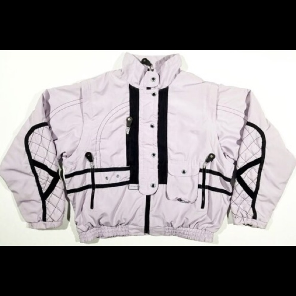 VTG COLOR BLOCKED BOMBER CYBER GOTH PUNK RAVE 80s